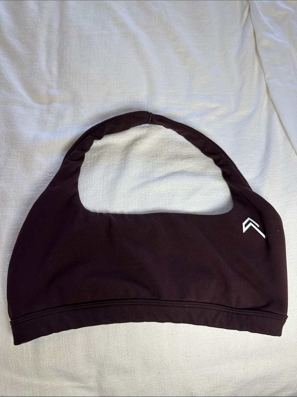 Oner Active Dark Brown Sports Bra with White Logo